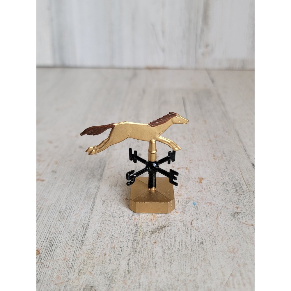Miniature dollhouse weathervane horse vintage furniture accessory metal